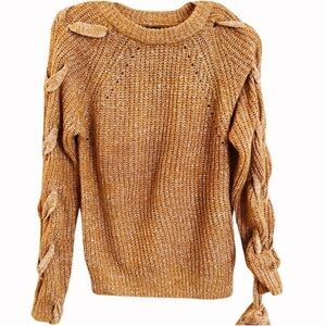 Stay Cozy and Chic: Elevate Your Style: Love Tree Lace Up Dolman Sleeve Sweater!